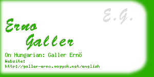 erno galler business card